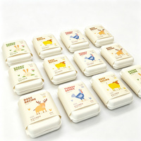 Contenant alimentaire personnalisé en pulpe de bagasse biodégradable avec manchon et pelliculage mat, pochettes portables pour aliments pour animaux de compagnie et chewing-gum