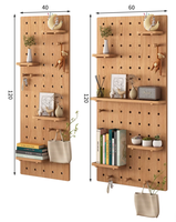 Organisateur mural modulaire en bois de 40/60/80 cm à combiner librement pour le rangement et la présentation d'outils, de bijoux et pour la rénovation d'appartements dans le salon