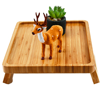 Robuster rechteckiger Bambus-Tablett tisch für Wohnzimmer Breite Sofas Küche Essen und Getränke Einstufig Nicht für Gewürze