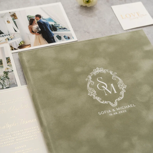 Porta Certificado de Boda de Terciopelo de Lujo <span class=keywords><strong>Personalizado</strong></span>, Elegante <span class=keywords><strong>Portadocumentos</strong></span> con Monograma Estampado en Relieve, Recuerdo para Ceremonia de Matrimonio - Product Image 3