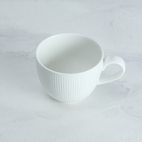 Moderne Blanc Uni Café Théière Tasse Ensemble Hôtel Restaurant Porcelaine Café et Thé Ensemble de Service