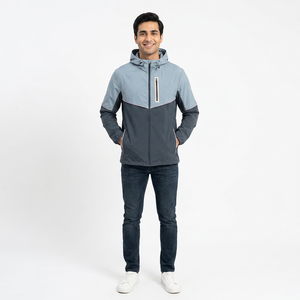 OEM Custom Men's Ultra-<b>Light</b> Windbreaker <b>Jacket</b> for Outdoor Activities <b>Waterproof</b> Hiking & Running Windproof Chest Zipper Pocket - Product Image 1