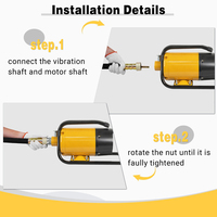 Vibrateur à béton industriel à aiguille interne, à brancher, à haute efficacité, avec moteur électrique AC tout en cuivre