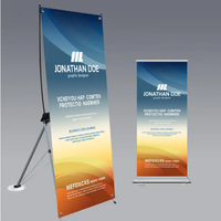 Bannière publicitaire portable de haute qualité avec impression numérique personnalisée, design personnalisé, support de bannière enroulable, bannière en X personnalisée, montage facile