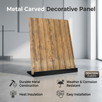 Panneau isolant en métal à grain de bois moderne, imperméable et ignifuge, pour revêtement mural extérieur, bardage de villa et usage domestique