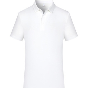 เสื้อโปโลสีขาวแขนสั้นโพลีเอสเตอร์แห้งเร็วชุดทำงานใช้ในชีวิตประจำวัน - Product Image 1