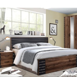 Juego de Dormitorio Individual, Matrimonial, Queen Size con Armario, Muebles de Almacenamiento de MDF, Cama con Base de Plataforma y Cajones - Product Image 5