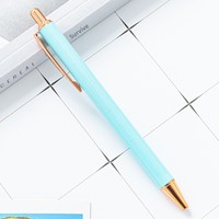Stylos à bille rétractables personnalisés avec logo, de haute qualité, mignons, en métal, pour publicité, cadeau, nouveauté, papeterie pour cadeaux promotionnels