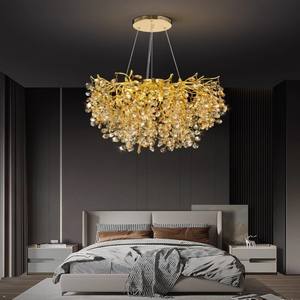 โมเดิร์นคริสตัลอลูมิเนียมทองตกแต่งบ้านโคมระย้าโคมไฟโรงแรมห้องนอนห้องนั่งเล่นห้องรับประทานอาหารจี้ - Product Image 3