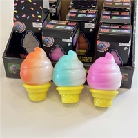 Jouet sensoriel anti-stress Needoh Ice Cream Squeeze Squishy, jouet à presser et à caresser, dégradé de couleurs, en gelée douce