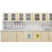 Armoire de traitement hospitalière en acier électrolytique sur mesure avec rangement de médicaments stériles et plan de travail pour salle de destruction