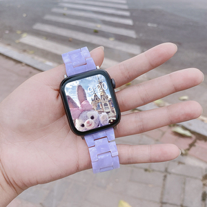 Nuovo cinturino di ricambio per orologio in resina di Design per Apple <span class=keywords><strong>Watch</strong></span> 38 <span class=keywords><strong>40</strong></span> 41 42 44 45 <span class=keywords><strong>MM</strong></span> cinturino trasparente per iWatch 7 6 <span class=keywords><strong>5</strong></span> 4 3 SE - Product Image 4