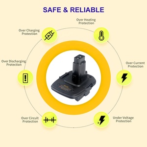 Adaptador de Batería DM18D Compatible con Baterías de Iones de Litio <span class=keywords><strong>Dewalt</strong></span> Milwaukee de <span class=keywords><strong>18V</strong></span> DCB200, Convierte a Baterías de NiCad XRP de <span class=keywords><strong>18V</strong></span> <span class=keywords><strong>DC9096</strong></span> - Product Image 5