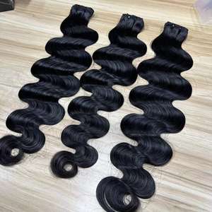 Goodluck Real Combodiqn 15a Virgin Body Wave Raw Bundles Capelli Umani Vietnamiti Grezzi in Bulk <span class=keywords><strong>Onda</strong></span> Regolare - Product Image 1