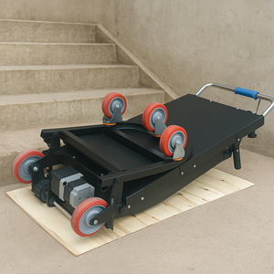 รถเข็นพับได้โลหะแบบพกพา สำหรับขนย้ายสินค้า ตัวช่วยที่ยอดเยี่ยมสำหรับการขนย้ายของหนักขึ้นลงบันได ล้อรูปดาว - Product Image 2