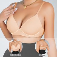 Vente directe usine : Soutien-gorge push-up monobloc sans armatures pour femme, à bonnets fixes, bretelles fines réglables, doux au toucher