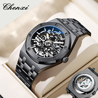 Montre mécanique squelette étanche de luxe pour homme, nouvelle montre automatique lumineuse en acier inoxydable de haute qualité