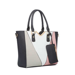 <span class=keywords><strong>Sac</strong></span> fourre-tout personnalisé pour femme, patchwork color block, 4 <span class=keywords><strong>en</strong></span> 1, <span class=keywords><strong>sac</strong></span> à main pour maman, grande capacité, <span class=keywords><strong>avec</strong></span> bandoulière amovible, porte-cartes - Product Image 3