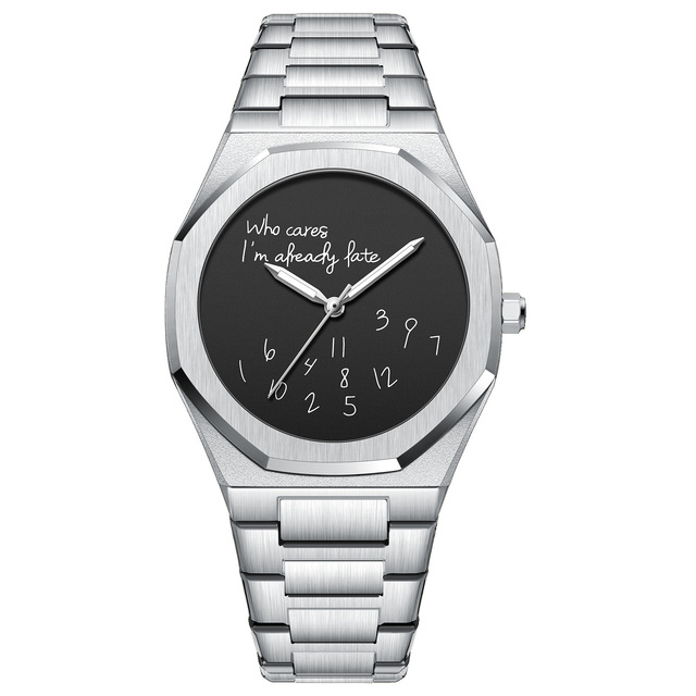Vintage Retro Fashion Personalized Elegant Luminous Quartz Men's Watch Stainless Steel Case Acrylic Band Pointer Waterproof
