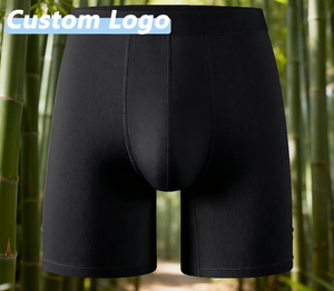 Boxer da <span class=keywords><strong>Uomo</strong></span> <span class=keywords><strong>Senza</strong></span> <span class=keywords><strong>Cuciture</strong></span> in Fibra di Bambù per <span class=keywords><strong>Uomo</strong></span> Logo Personalizzato Produttore OEM/ODM Design Fornitura Stile Sportivo - Product Image 1