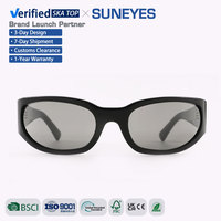 Lunettes de soleil enveloppantes sportives des années 90, monture en acétate premium, profil fin tendance, diverses teintes, accessoires pour la vue, pour commande en gros
