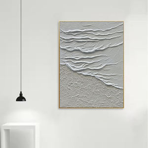Peinture à l'huile sur toile <span class=keywords><strong>blanche</strong></span> abstraite <span class=keywords><strong>moderne</strong></span> et concise, peinte à la main, art mural 3D, style Art déco pour la décoration intérieure - Product Image 5