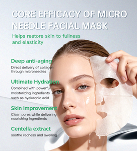 Masque facial en feuille de <span class=keywords><strong>collagène</strong></span> à base de peptides de cellules souches, marque privée, <span class=keywords><strong>pour</strong></span> micro-aiguilletage et <span class=keywords><strong>traitement</strong></span> de l'acné - Product Image 3
