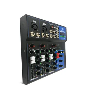 F4USB Factory Made Outdoor sound studio audio mixers mixing table 4-way Digital Mini Console Mixer 4 channel