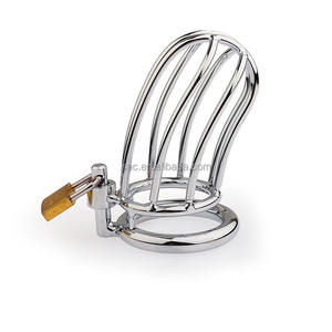 Produits pour adultes SacKnove, jouets sexuels érotiques pour esclaves masculins, cage à <span class=keywords><strong>pénis</strong></span> en acier inoxydable creux inversé en forme de <span class=keywords><strong>banane</strong></span>, verrou de chasteté - Product Image 5