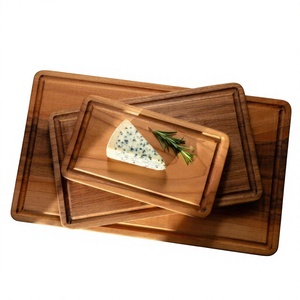 Planche à découper rectangulaire en bois naturel durable personnalisée, épaisseur 1,5 cm, compatible lave-vaisselle - Product Image 1