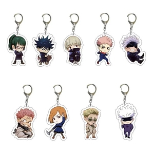 Hot Fashion Anime <span class=keywords><strong>Jujutsu</strong></span> <span class=keywords><strong>Kaisen</strong></span> portachiavi acrilico Cartoon Figure Yuji Itadori Kugisaki portachiavi per donna uomo borsa portachiavi per auto - Product Image 1