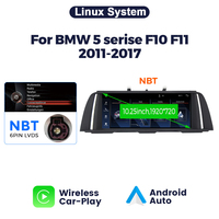 MEKEDE Sistema Linux para Auto, Carplay, WiFi, Bluetooth, Pantalla Táctil 1920*720 T113 (dual-core Cortex-A7) para BMW Serie 5 F10 10.25 Pulgadas