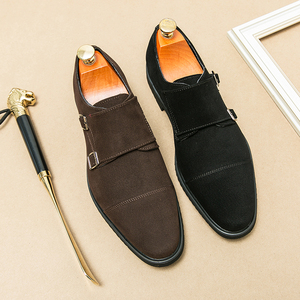 Mocassins en cuir PU pour hommes, chaussures de ville décontractées en daim avec boucle pour le bureau et les occasions spéciales - Product Image 6