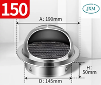 Diffuseur rond en acier extra-épais 304 pour systèmes CVC, sortie d'air circulaire en acier, adapté à divers environnements