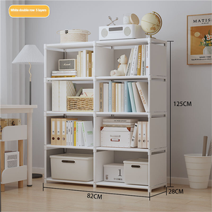 <span class=keywords><strong>Étagère</strong></span>s de rangement en gros, bibliothèques, essentiellement modernes, présentoirs gris, noir, blanc, 4 niveaux, 5 niveaux - Product Image 4