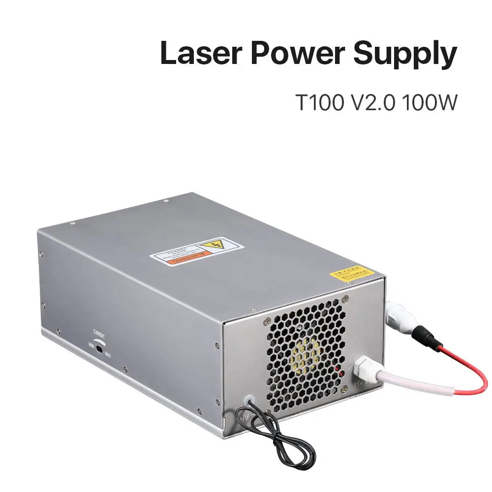 Fonte de energia para máquina de gravação com laser Good-Laser T100, tubo de CO2 para máquina de gravação, cortador e gravador, 110V/220V