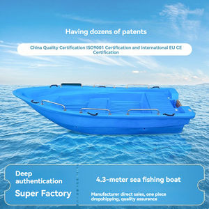 Bote de Pesca de Plástico de Alta Densidad para 10 Personas, 4.3m, Doble Capa, para Pesca en Alta Mar, Modelo PE-430 - Product Image 4