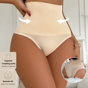 Mutandine da donna a vita alta in seta traspiranti senza cuciture, shorts modellanti per fianchi con controllo pancia, design push-up a <span class=keywords><strong>perizoma</strong></span> - Product Image 4