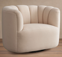 Canapé en tissu moderne, meubles de salon, fauteuils pivotants en tissu pour le loisir