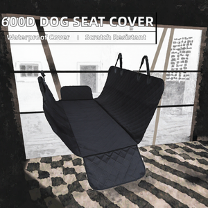 Housse de siège de voiture pour chien en Oxford 600D, résistante, imperméable, anti-rayures, antidérapante, écologique, toutes saisons, avec hamac et rabats latéraux - Product Image 2