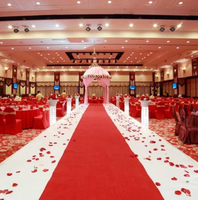 Roter Hochzeits-Event-Teppich 6mm Dicke 2m x 20m Hochwertiger roter Teppich mit PVC-Gummi basis Lebensdauer von 2 Jahren Teppichen