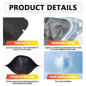 Sacchetti Olografici <span class=keywords><strong>Mylar</strong></span> Personalizzati Richiudibili con Cerniera in Plastica, Confezione Doypack Anti-Odore da 3,5g - Product Image 3