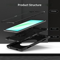 Coque de protection robuste pour tablette Samsung A11+ en TPU, anti-rayures, avec support rotatif et protection antichoc