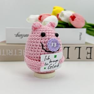 Nuovo simpatico maialino fai da te bambola fatta a mano peluche di peluche con ripieno di cotone PP per bambini - Product Image 5