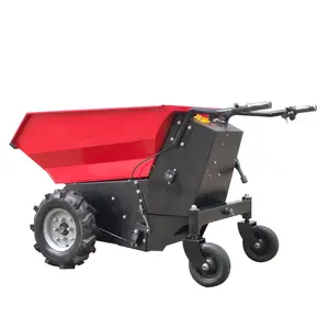 Ce Certificaat 500Kg Laadvermogen 48V 20ah Elektrische Rubber Spoor Landbouw Kleine Kruiwagen Mini Skid Stuur Loader Dumper Machine