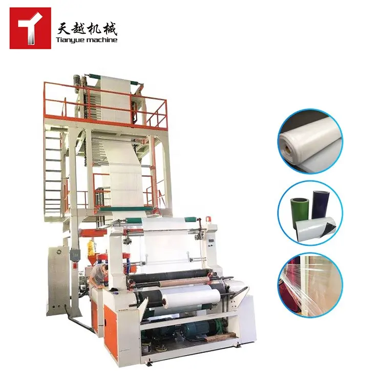 Tianyue 65 65 1400 1600 600Mm 7-laags Co-Extrusie Ldpe Pe Film Extrusie Blaas Extruder Machine