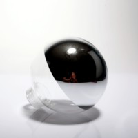 Abat-jour en Chine de taille personnalisée de globe à moitié revêtu de verre à haute teneur en borosilicate 3.3 fabriqué en usine pour l'éclairage intérieur