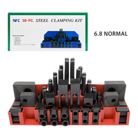 Kit de serrage avec support en métal 58 pièces en acier M8 M10 M12 M14 M16 accessoires de fraiseuse CNC