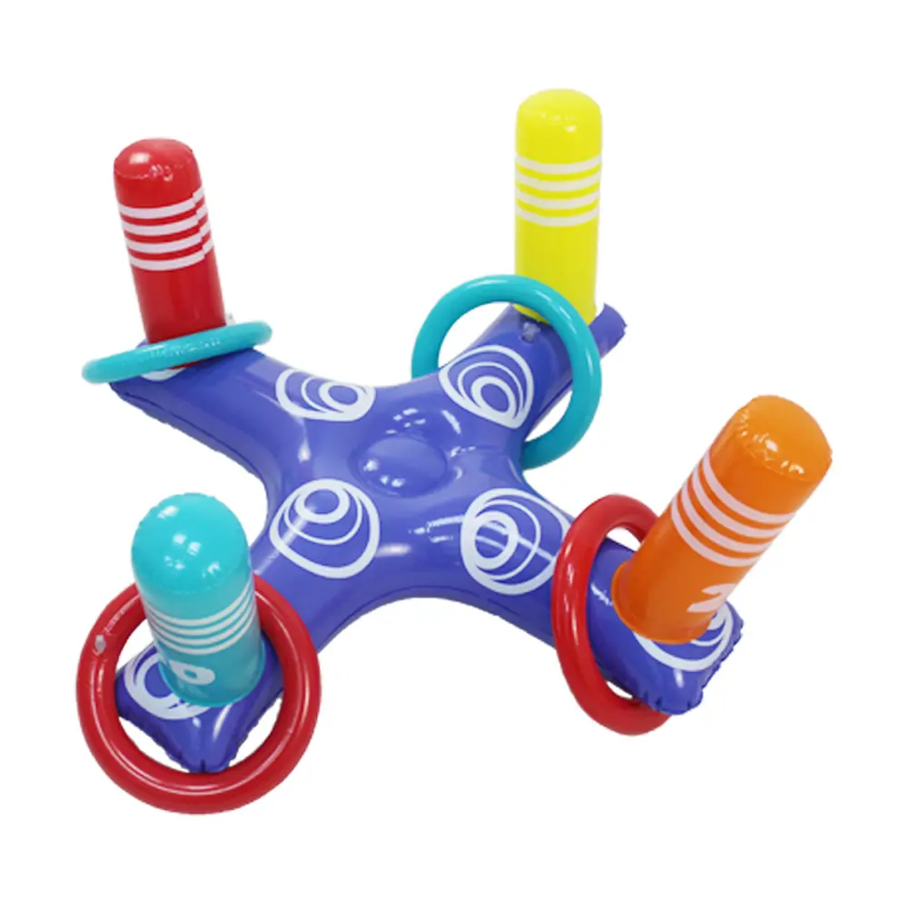 New Design PVC Children Outdoor And Indoor Play Toys Inflatable Cross Ring Toss Game Set for kids
