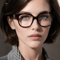 Monturas de Gafas Ópticas de Acetato - Diseño Ligero y Elegante para Uso Diario y Lectura, Estilo Retro Duradero
